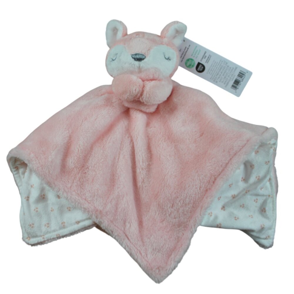 Carters Pink Fox Security Blanket White Lovey Infant Baby Girls 2023 NWT RARE